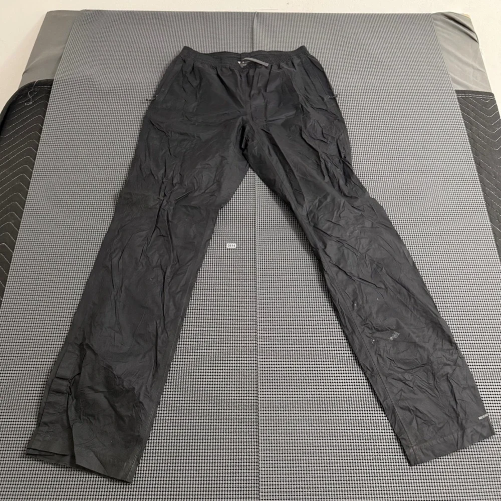 Eddie Bauer WeatherEdge Rain Pants Womens XS Black Ripstop Hiking Waterproof - Picture 1 of 7